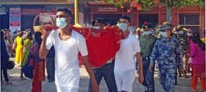 बागलुङका कोट मन्दिरहरुमा  फुलपाती भित्र्याइयो