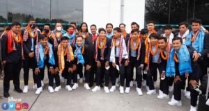 साफको उपविजेता राष्ट्रिय टोलीको भव्य स्वागत