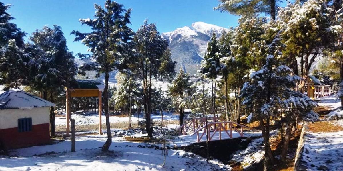 बागलुङको ढोरपाटन शिकार आरक्ष क्षेत्रमा हिमपात (फाेटाे सहित)