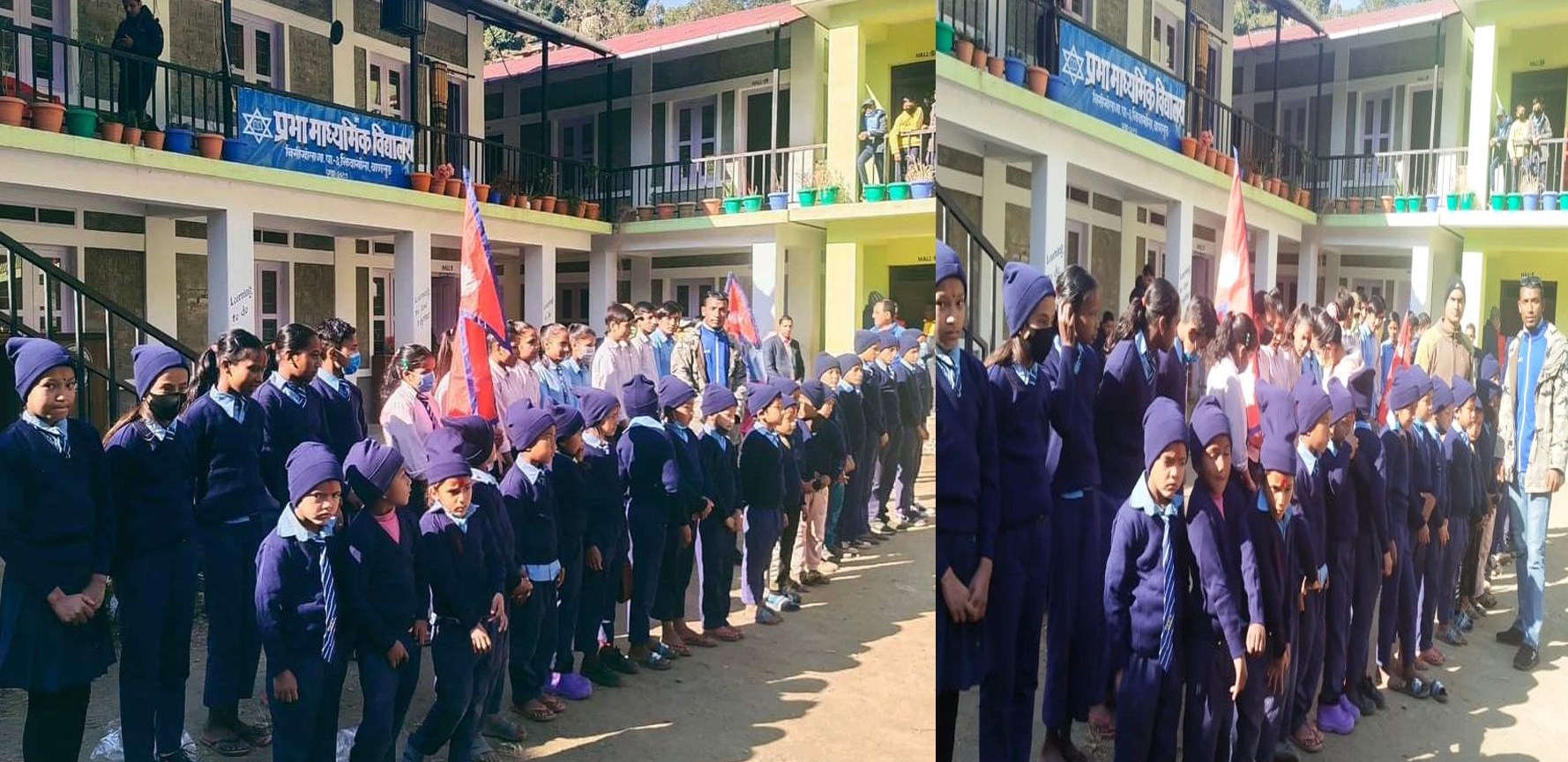 जन्मदिनको खर्च बचाई निसीखोलाका विद्यार्थीहरुलाई न्यानो कपडा वितरण