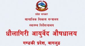 गण्डकी प्रदेशकै उत्कृष्ट बन्यो बागलुङ स्थित धौलागिरी आयुर्वेद औषधालय,डा. राय पुरस्कृत