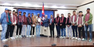 जनकपुर बोल्ट्सलाई प्रधानमन्त्री ओलीबाट सम्मान