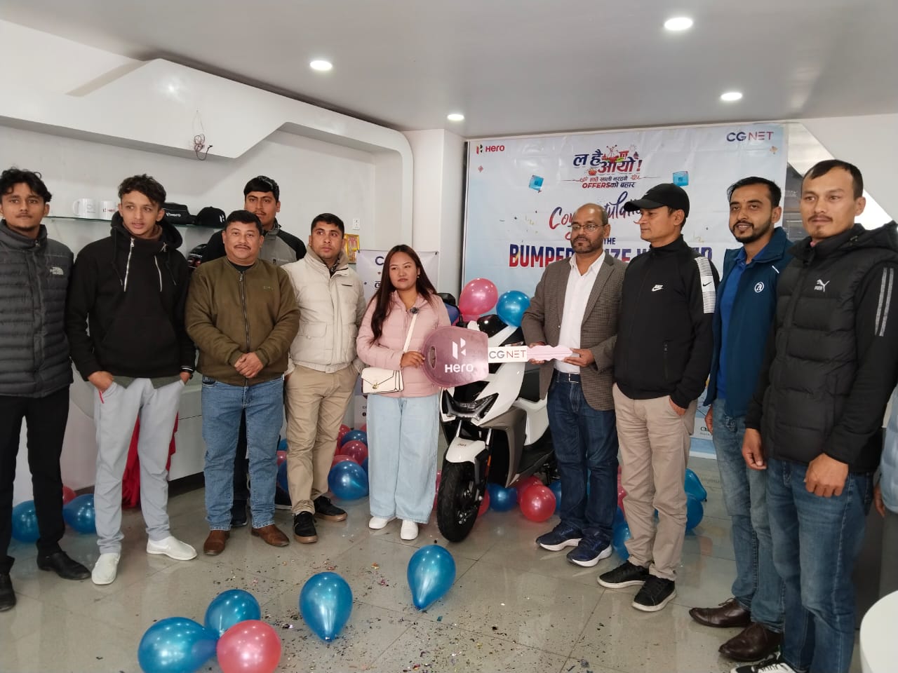 सिजी नेटबाट स्कुटर जित्न सफल भइन लामाचौरकि रितु