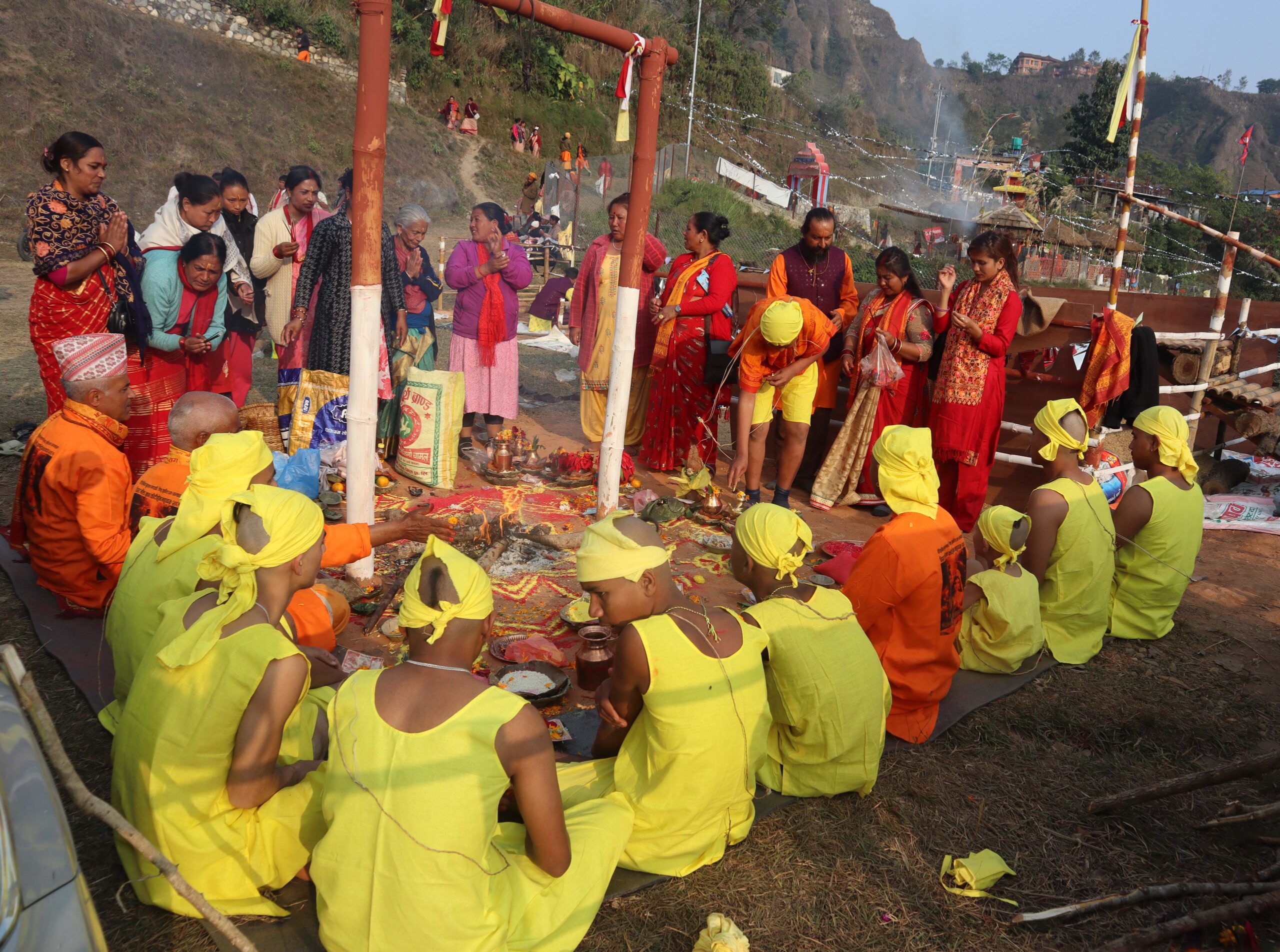 पोखरामा जारी कोटिहोममा ११ जनाको सामुहीक ब्रतबन्ध