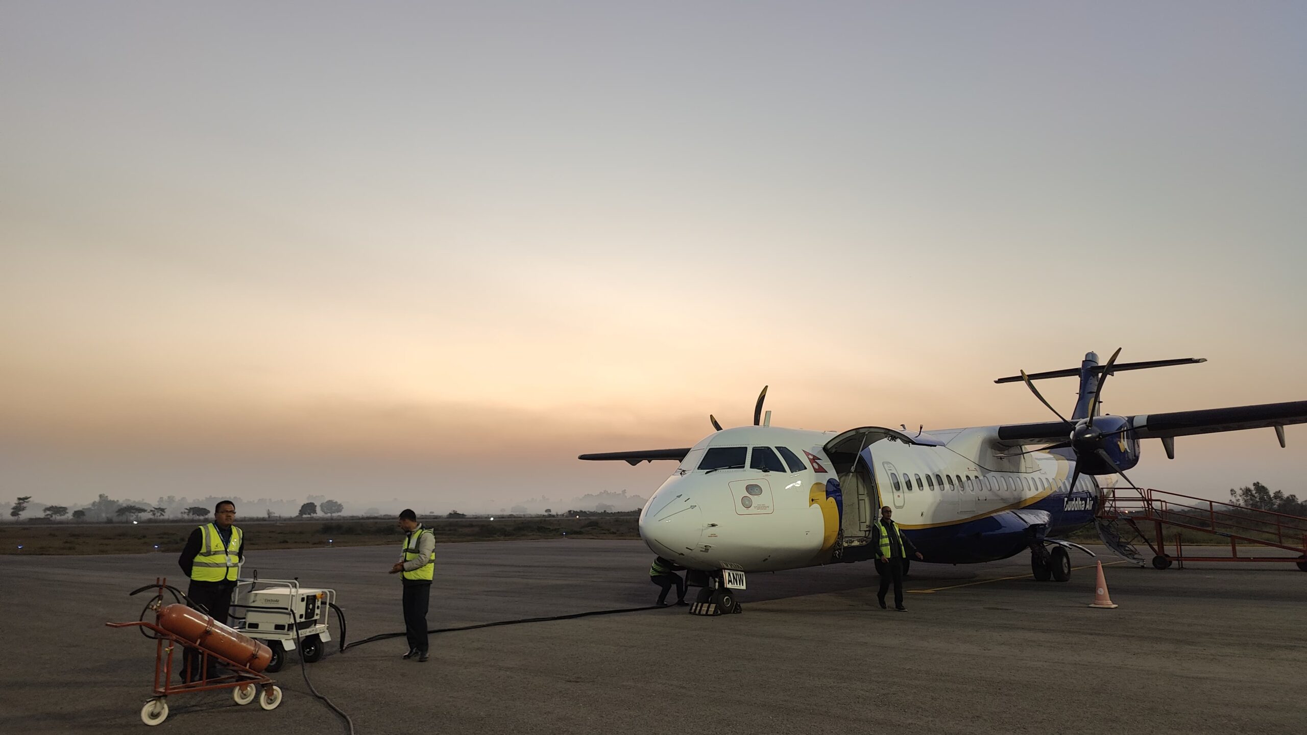 राजविराज विमानस्थलमा रात्रीकालिन उडान सुरु, बुद्ध एयरको जहाज अवतरण