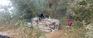 स्याङ्जामा स्कार्पियो जिप दुर्घटना हुँदा पाँच जना घाइते