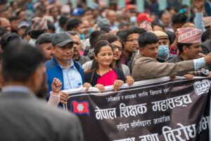 देशभरका शिक्षक आन्दोलनमा, काठमाडौंमा बृहत प्रदर्शन