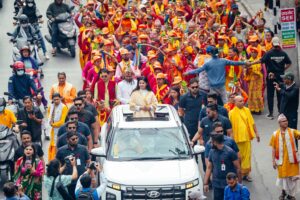 पोखरामा ११ हजार कलशसहितको विशाल शोभा कलश यात्रा भव्य रूपमा सम्पन्न