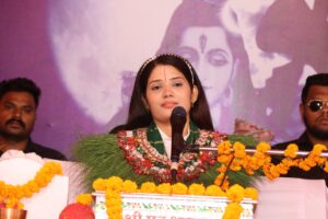 कोटिहोममा देवी प्रतिभाको प्रवचनले भक्तजन मन्त्रमुग्ध