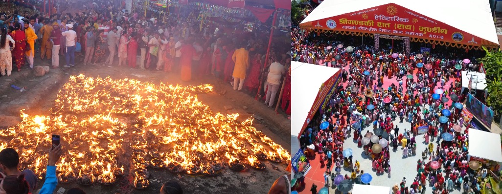 कोटिहोममा एकै दिन झन्डै ५ लाख भक्तजनको उपस्थिति, २१ करोड दीप प्रज्वलन