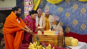 पोखराको हिमालयन सिद्ध महायोग ध्यान साधना केन्द्रमा भएको श्रीमद्भावत् महापुराणको समापन