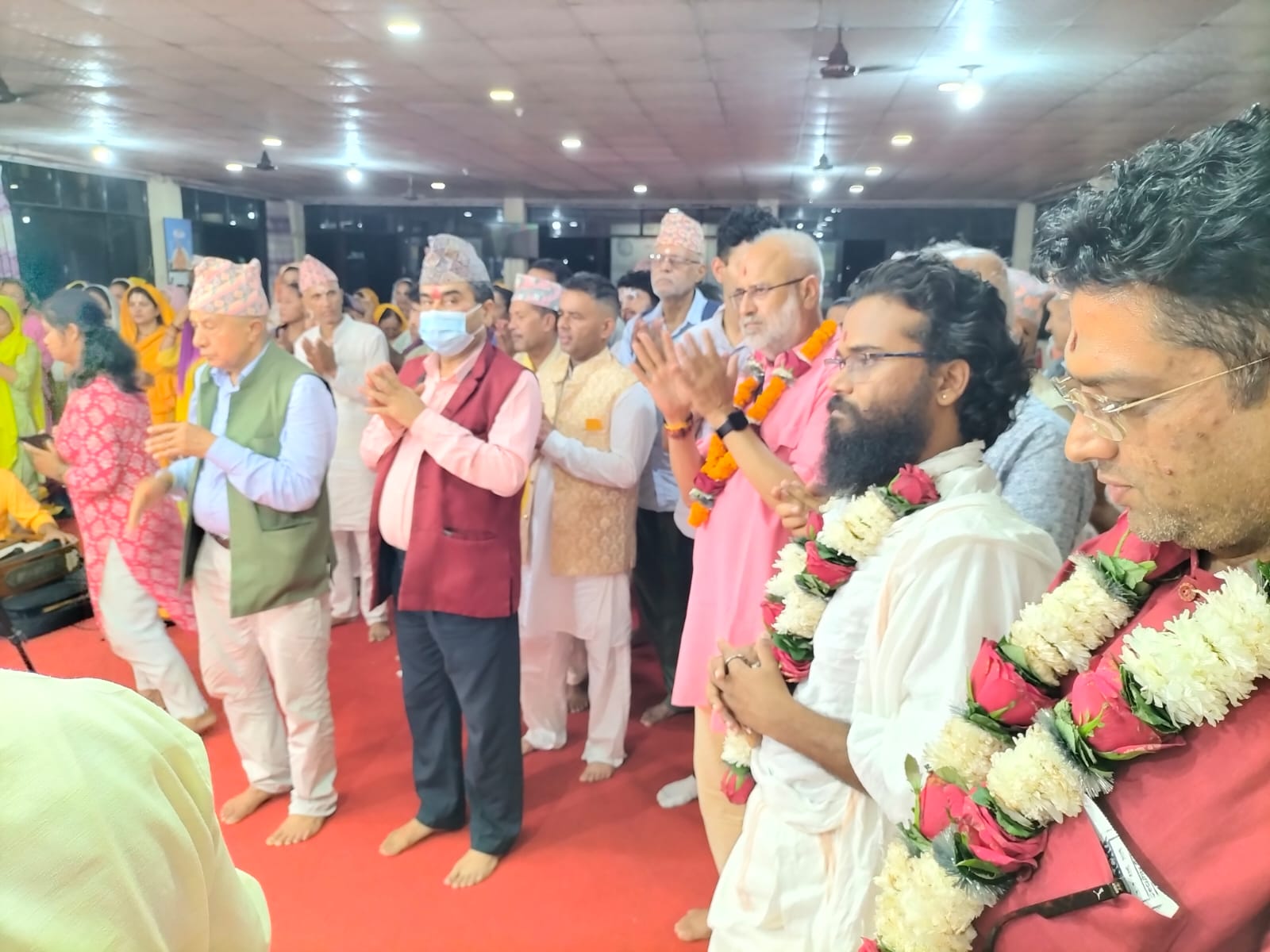पोखराको नारायणस्थानमा सञ्चालित श्रीम‌द्भागवत महापुराण कथा एक सप्ताह सम्म चल्ने