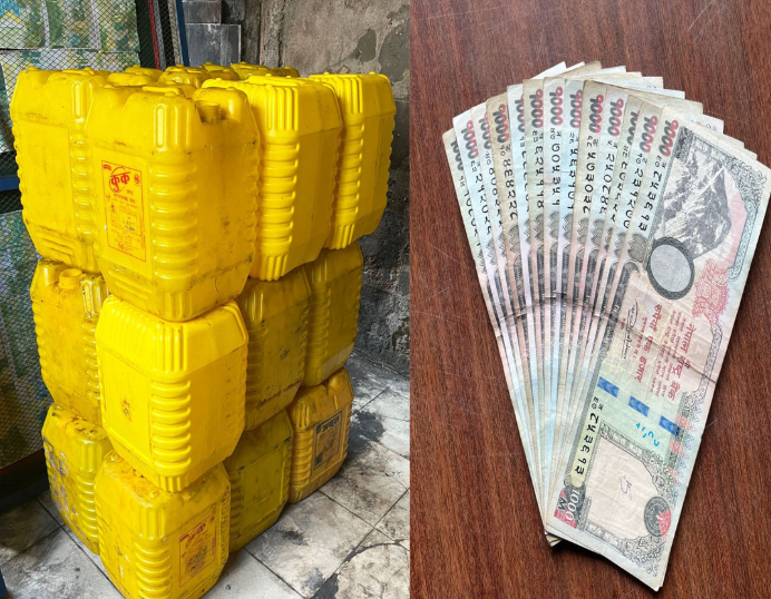 पोखराको हिमश्री फुड्समा ढुवानी गरिएको पाम आयल चोरेर बेच्ने तीन जना प’क्राउ