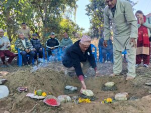 पेल्काचौरमा बाह्मण क्षेत्री समाजघर शिलान्यास
