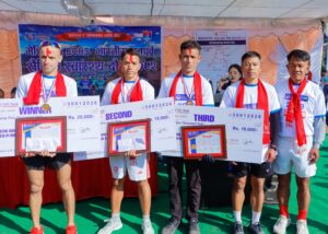 भारतिय भूतपूर्व सैनिक दौडको उपाधि राजु शर्मालाई