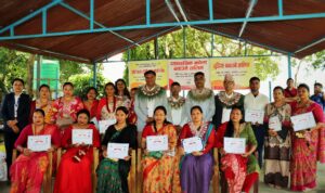 पोखरा वडा नं ६ मा महिलाका लागि सीपमूलक तालिम सम्पन्न